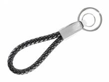 Schl&uuml;sselanh&auml;nger Feinsynthetik/Metall schwarz leder&auml;hnlich 