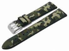 Uhrenarmband Camouflage 20mm oliv/gr&uuml;n/grau etc. Textil/Silikon Military-Look von EULIT (Schlie&szlig;enansto&szlig; 18 mm)