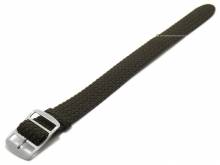 Uhrenarmband Atlantic 20mm dunkelbraun Perlon/Textil sportives Design Durchzugsband von EULIT