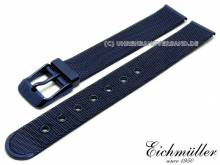 Uhrenarmband 14mm dunkelblau Milanaise poliert feines Geflecht mit Dornschlie&szlig;e von BandOh