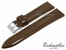 Uhrenarmband 16mm EASY-CLICK braun Lackleder modisch von BandOh (Schlie&szlig;enansto&szlig; 14 mm)