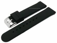 Uhrenarmband 20mm schwarz Silikon glatt matt von EICHM&Uuml;LLER (Schlie&szlig;enansto&szlig; 20 mm)