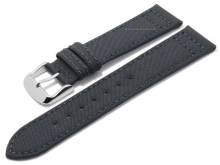 Uhrenarmband 20mm dunkelgrau VEGAN Textil recycelt von EICHM&Uuml;LLER (Schlie&szlig;enansto&szlig; 18 mm)