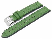 Uhrenarmband 18mm gr&uuml;n Silikon/Leder Alligator-Pr&auml;gung von EICHM&Uuml;LLER (Schlie&szlig;enansto&szlig; 18 mm)