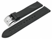 Uhrenarmband 18mm schwarz Nappa-Leder/Silikon geprägt von EICHMÜLLER (Schließenanstoß 18 mm)