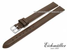 Uhrenarmband XL 12mm dunkelbraun Leder glatt abgen&auml;ht von EICHM&Uuml;LLER (Schlie&szlig;enansto&szlig; 10 mm)