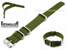 Uhrenarmband NATO 20mm olivgr&uuml;n Textil Durchzugsband von Eichm&uuml;ller (Schlie&szlig;enansto&szlig; 20 mm)