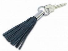 Schl&uuml;sselanh&auml;nger modische Lederquaste Leder/Metall anthrazit MADE IN GERMANY