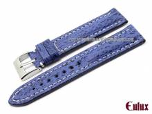 Uhrenarmband 24mm blau echt Haifisch-Leder von EULUX (Schlie&szlig;enansto&szlig; 20 mm)