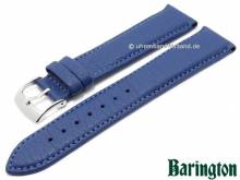 Uhrenarmband Imperator 20mm mittelblau Schrumpf-Leder genarbt abgenäht von BARINGTON (Schließenanstoß 18 mm)