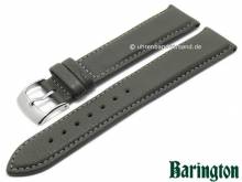 Uhrenarmband Imperator 20mm grau Schrumpf-Leder genarbt abgen&auml;ht von BARINGTON (Schlie&szlig;enansto&szlig; 18 mm)