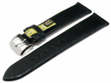 Uhrband 18mm schwarz echtes Eidechsenleder gl&auml;nzend ohne Naht MADE IN GERMANY von BARINGTON (Schlie&szlig;enansto&szlig; 16 mm)