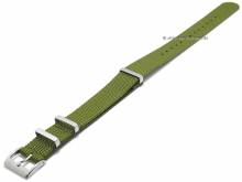Uhrenarmband Field Cotton 20mm olive Textil/Nylon Durchzugsband im NATO-Style von FLUCO (Schlie&szlig;enansto&szlig; 20 mm)
