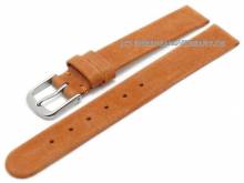 Uhrenarmband 14mm orange Leder velourartig flach (Schlie&szlig;enansto&szlig; 14 mm)