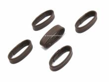 Ersatzschlaufen-Set 5tlg. 16mm dunkelbraun glatt matt f&uuml;r Lederb&auml;nder