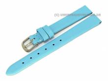 Uhrenarmband 12mm hellblau Kalbsleder flach (Schlie&szlig;enansto&szlig; 10 mm)