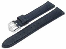 Uhrband (010-09) Camelgrain 20mm dunkelblau Leder, No-Allergy Spezial-Unterseite, EASY-CLICK v. HIRSCH (Schließe 18 mm)
