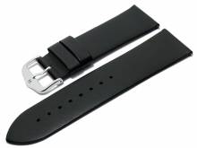 Uhrenarmband (037-02) Toronto 26mm schwarz Leder matt mit EASY-CLICK-Stegen von HIRSCH (Schließenanstoß 24 mm)