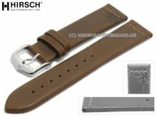 Uhrenarmband Earth 24mm dunkelbraun Leder Vintage-Look abgen&auml;ht von HIRSCH (Schlie&szlig;enansto&szlig; 22 mm)