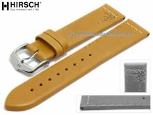 Uhrenarmband Earth 24mm hellbraun Leder Vintage-Look abgen&auml;ht von HIRSCH (Schlie&szlig;enansto&szlig; 22 mm)