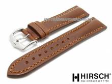 Uhrenarmband (049-02) Lucca 22mm goldbraun Leder vegetabil genarbt mit EASY-CLICK-Stegen HIRSCH (Schlie&szlig;enansto&szlig; 20 mm)