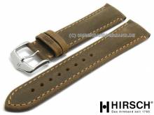 Uhrenarmband (050-33) Heritage 24mm goldbraun Leder Vintage-Look mit EASY-CLICK-Stegen HIRSCH (Schlie&szlig;enansto&szlig; 22 mm)