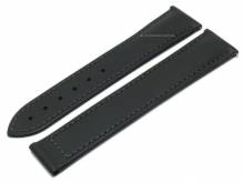 Uhrenarmband (071-75) Voyager 20mm schwarz Leder abgen&auml;ht mit EASY-CLICK o. Schlie&szlig;e von HIRSCH (Schlie&szlig;enansto&szlig; 18 mm)
