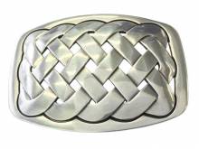 G&uuml;rtelschlie&szlig;e Metall silberfarben Knoten-Motiv passend f&uuml;r G&uuml;rtelbreite 40 mm