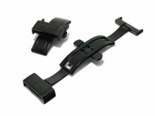 Butterfly-Faltschlie&szlig;e JUNGHANS 18mm Edelstahl schwarz f&uuml;r 056/4101 etc.