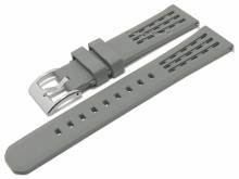 Preistipp: Uhrenarmband Henry 20mm grau FKM-Rubber modisch-sportiv mit EASY-CLICK Stegen (Schlie&szlig;enansto&szlig; 18 mm)