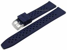 Uhrenarmband Eddy 22mm dunkelblau FKM-Rubber sportiv mit EASY-CLICK Stegen (Schlie&szlig;enansto&szlig; 20 mm)