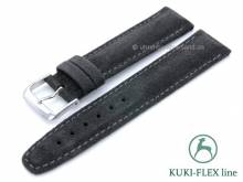 Uhrenarmband 18mm anthrazit VEGAN Alcantara KUKI-FLEX Patent abgen&auml;ht von KUKI (Schlie&szlig;enansto&szlig; 18 mm)