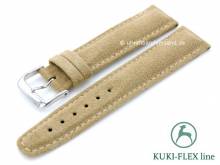 Uhrenarmband 18mm beige VEGAN Alcantara KUKI-FLEX Patent abgen&auml;ht von KUKI (Schlie&szlig;enansto&szlig; 18 mm)