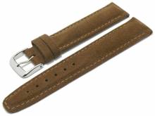 Uhrenarmband 20mm mittelbraun VEGAN Alcantara KUKI-FLEX Patent abgen&auml;ht von KUKI (Schlie&szlig;enansto&szlig; 18 mm)