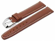 Manufaktur-Uhrenarmband 24mm hellbraun HORWEEN ESSEX Leder KUKI-FLEX helle Naht von KUKI (Schlie&szlig;enansto&szlig; 20 mm)