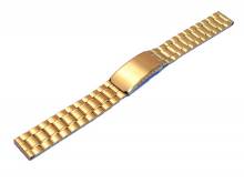 Uhrenarmband 16mm Edelstahl elegant goldfarben