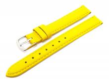 Uhrenarmband Classic Standard XL 12mm gelb glatte Oberfl&auml;che (Schlie&szlig;enansto&szlig; 12 mm)