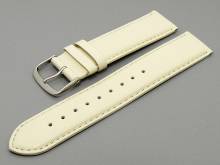 Uhrenarmband Classic Standard 20mm creme glatte Oberfläche (Schließenanstoß 20 mm)