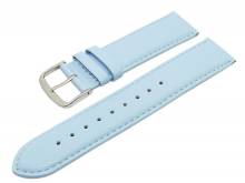 Uhrenarmband Classic Standard 24mm eisblau glatte Oberfl&auml;che (Schlie&szlig;enansto&szlig; 22 mm)