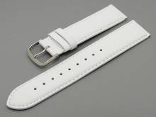 Uhrenarmband Classic Standard 20mm weiß glatte Oberfläche (Schließenanstoß 20 mm)