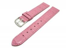 Uhrenarmband Alligator Elegance 22mm pink Alligator-Pr&auml;gung (Schlie&szlig;enansto&szlig; 20 mm)