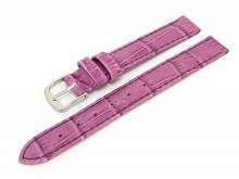 Uhrenarmband Alligator Elegance 12mm brombeer Alligator-Pr&auml;gung (Schlie&szlig;enansto&szlig; 12 mm)