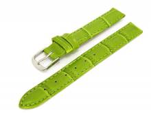 Uhrenarmband Alligator Elegance 12mm hellgr&uuml;n Alligator-Pr&auml;gung (Schlie&szlig;enansto&szlig; 12 mm)