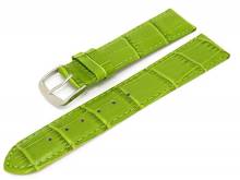 Uhrenarmband Alligator Elegance 18mm hellgr&uuml;n Alligator-Pr&auml;gung (Schlie&szlig;enansto&szlig; 16 mm)