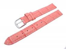 Uhrenarmband 12mm rosa Alligator-Pr&auml;gung (Schlie&szlig;enansto&szlig; 12 mm)