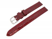 Uhrenarmband Alligator Elegance 14mm weinrot Alligator-Prägung (Schließenanstoß 12 mm)