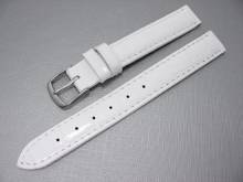 Uhrenarmband Alligator Elegance 14mm weiß Alligator-Prägung (Schließenanstoß 12 mm)
