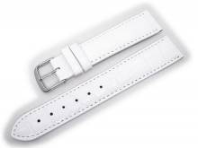 Uhrenarmband Alligator Elegance 20mm weiß Alligator-Prägung (Schließenanstoß 18 mm)