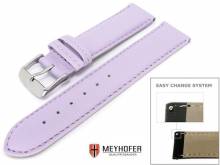 Uhrenarmband Montpellier 22mm flieder glatt abgen&auml;ht mit Easy Change System von MEYHOFER
