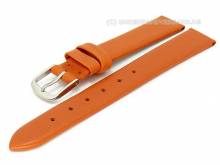 Uhrenarmband Leder 12mm orange flach ohne Naht (Schlie&szlig;enansto&szlig; 10 mm)